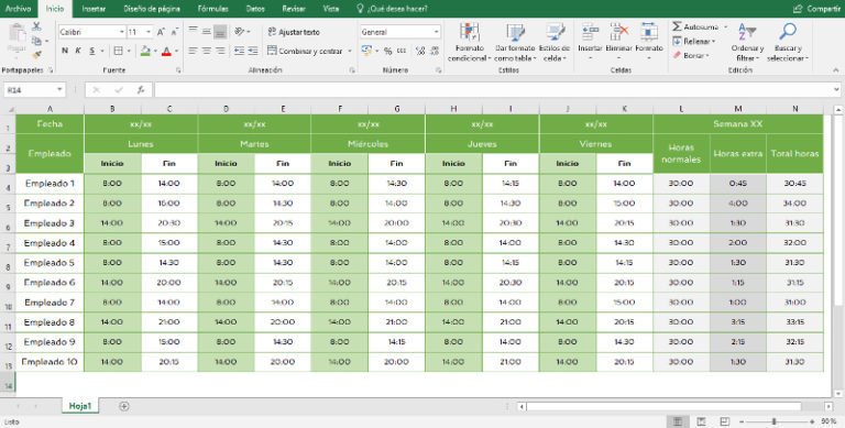 Plantilla De Control Horario Paso A Paso 2023 Control Laboral