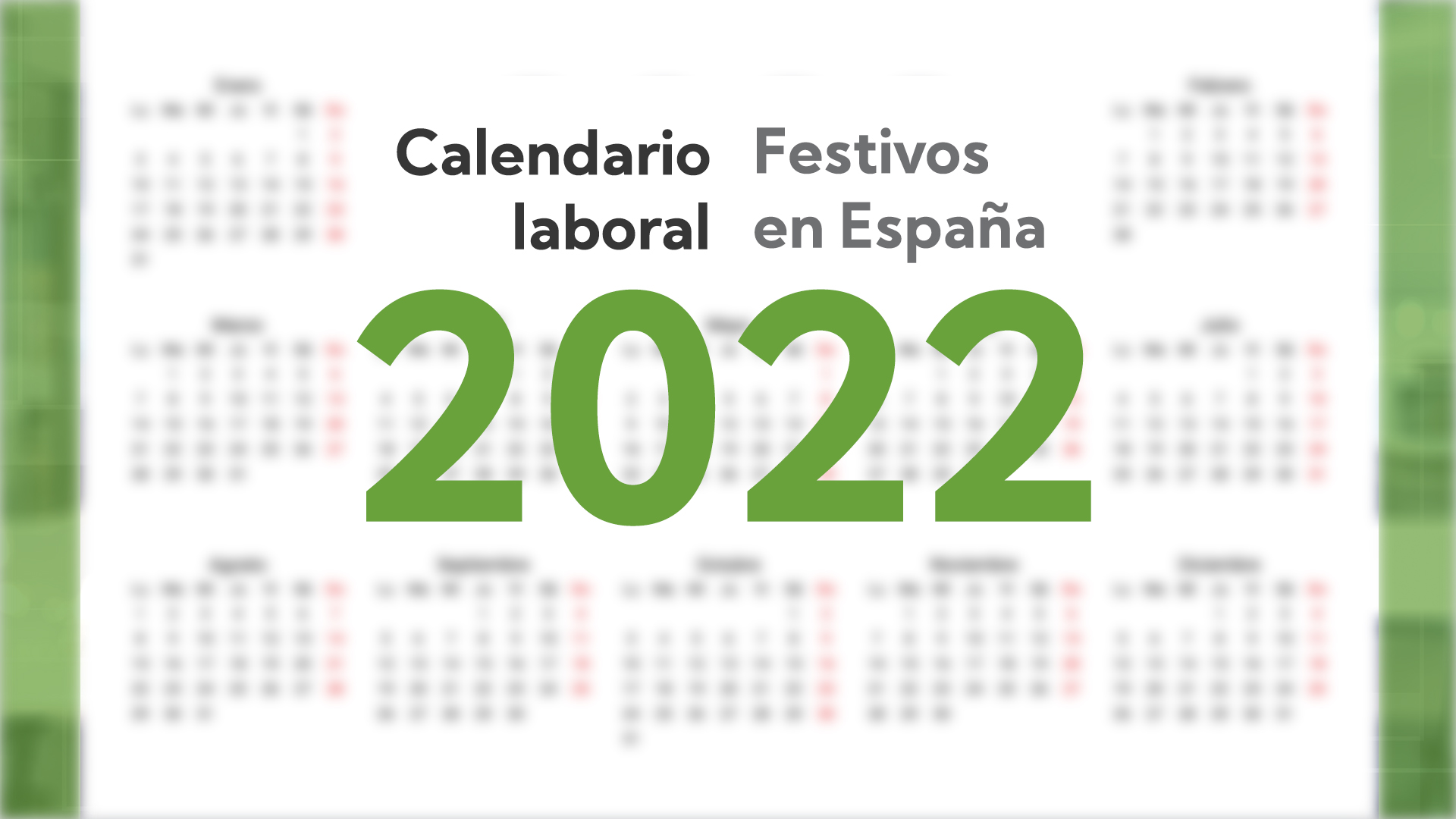El Calendario Laboral De 2022 En España Control Laboral