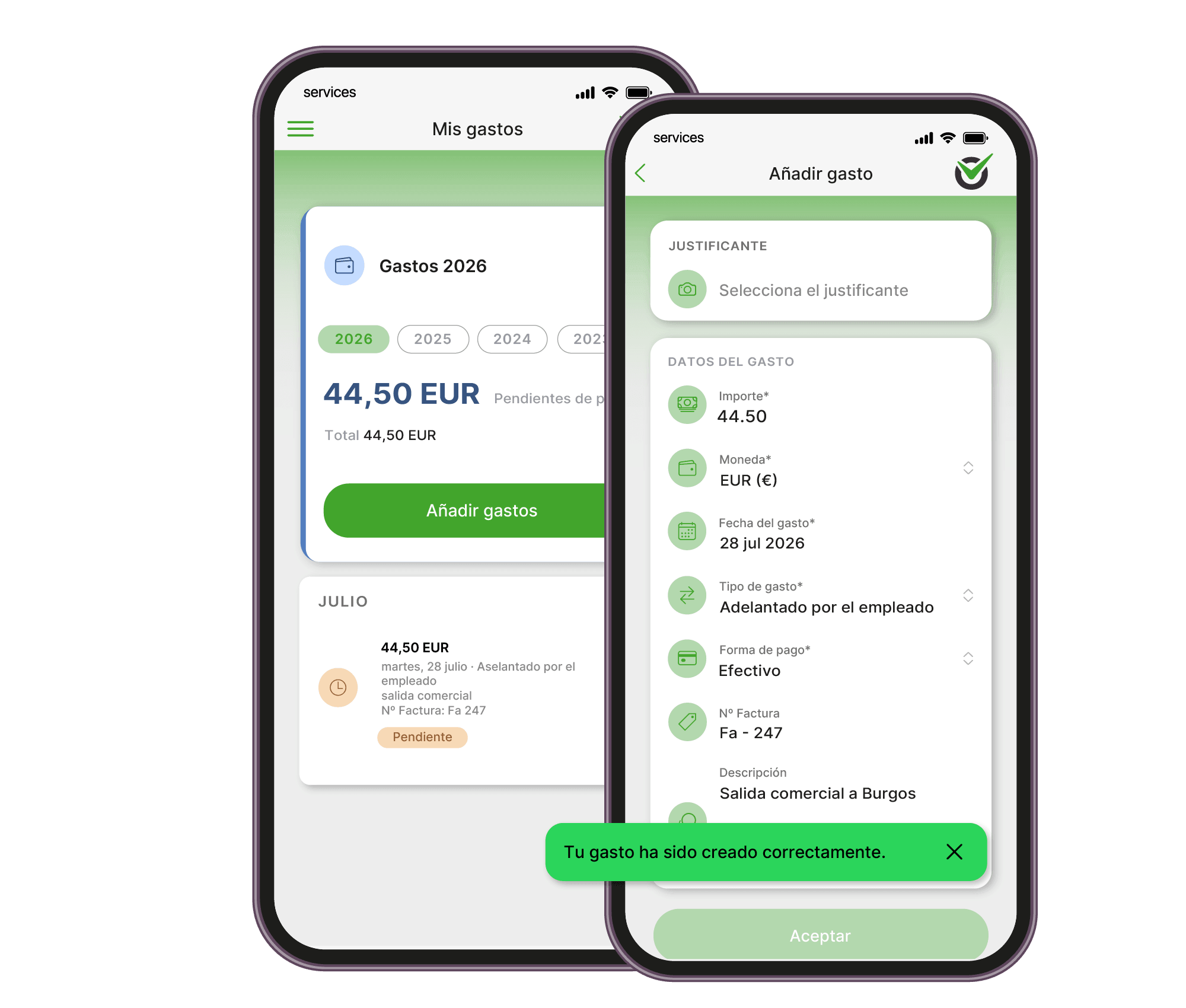 Pantallas con app de control laboral