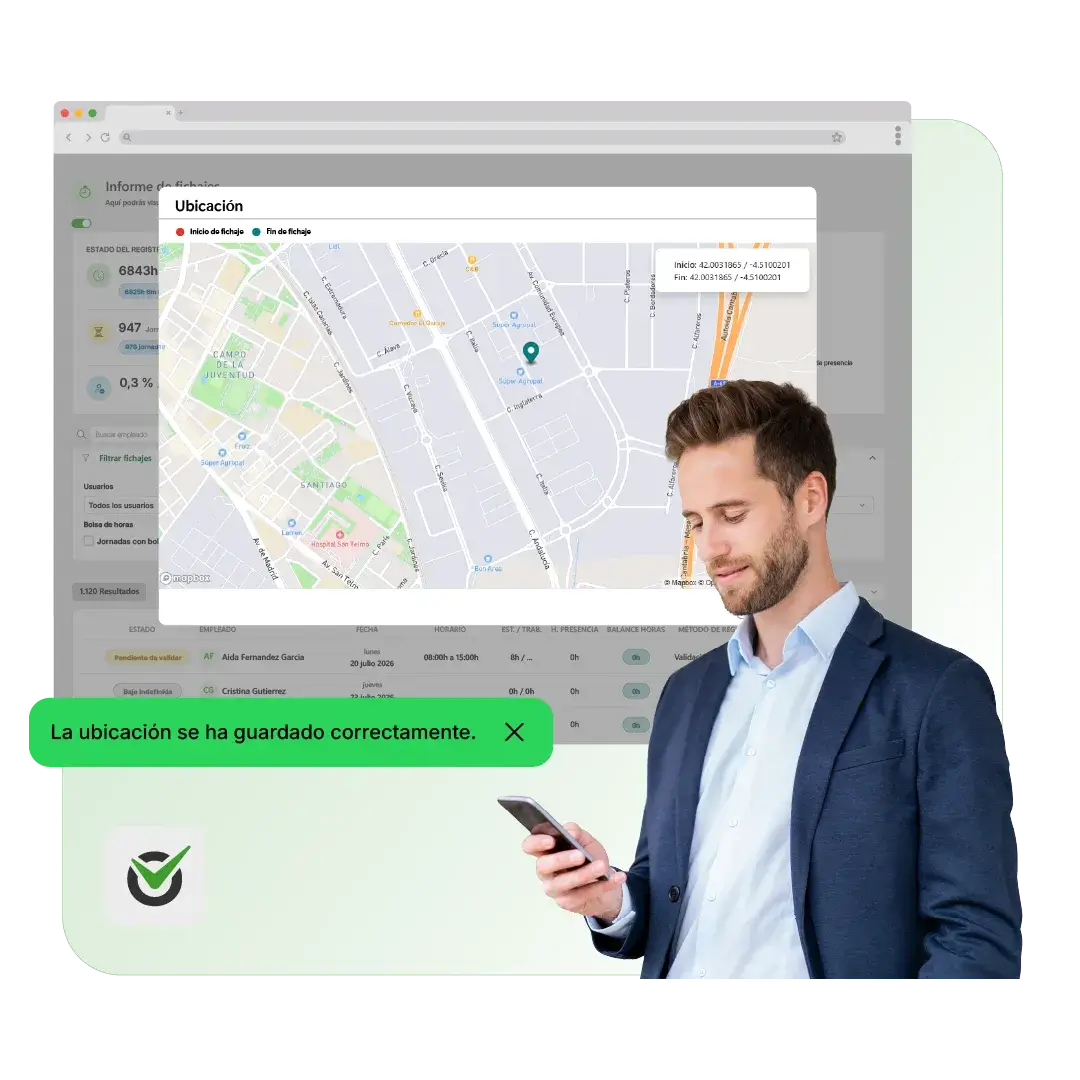 App de control horario con geolocalización de Control Laboral